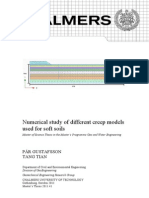 Numerical Study of Different Creep Models For Soils