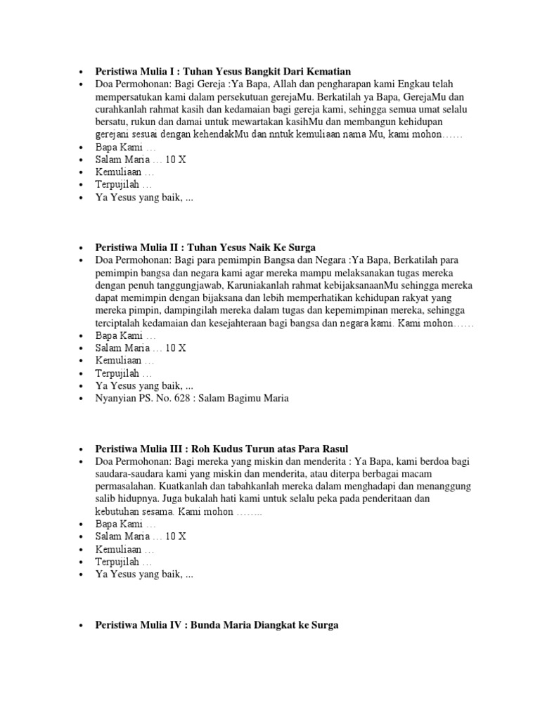 Intensi Doa Rosario Pdf