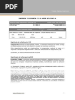 Estados Financieros de Tigo Bolivia