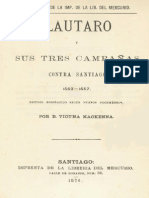 Benjamin Vicuña Mackena - Lautaro y Sus 3 Campañas Contra Santiago