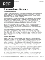 O longo adeus à literatura