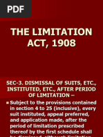 The Limitation Act, 1908