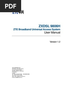 Troubleshoot DSLAM ZTE9806H | PDF