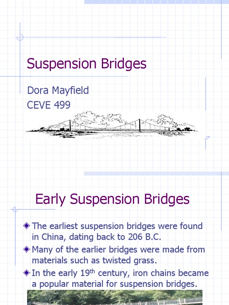 Suspension Bridge Design A Comprehensive Overview of the Key