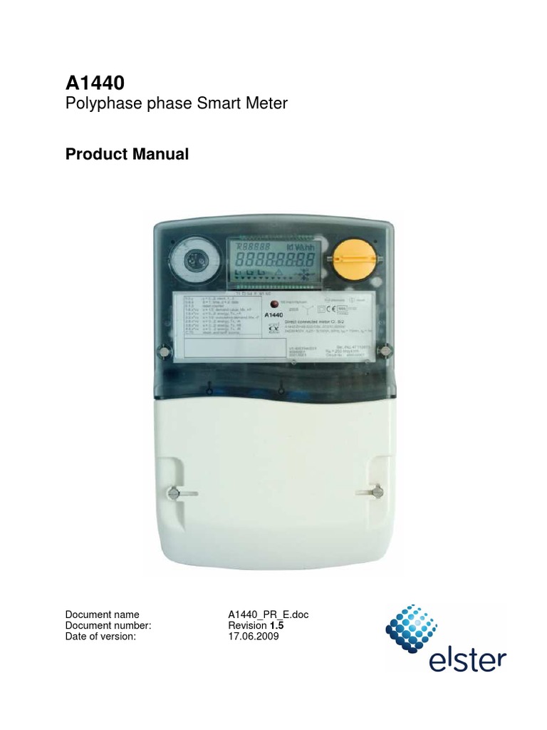 Polyphase Phase Smart Meter: Product Manual | PDF | Ac Power | Power Supply