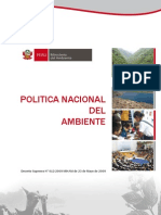 Politica Nacional Del Ambiente