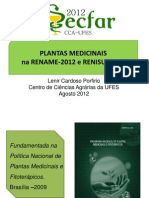 Plantas Medicinais Autorizadas RENAME e RENISUS