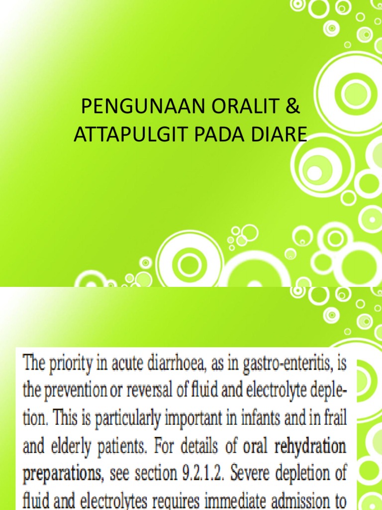 Oralit, Atapulgit PD Diare10a | PDF
