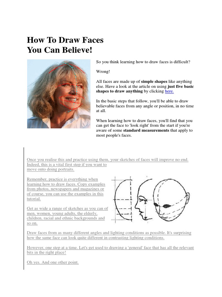 How To Draw Faces PDF Eye Shape