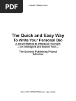 Download Fast and Easy Way to Create Your Personal Bio by Bullion Grey SN21195536 doc pdf