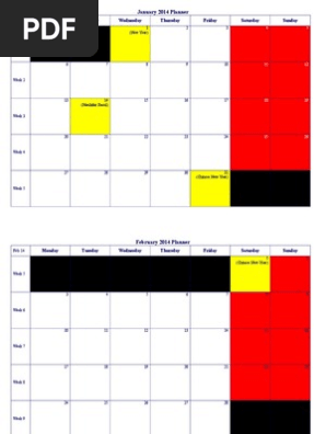 2014 Calendar