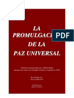 La Promulgacion de La Paz Universal