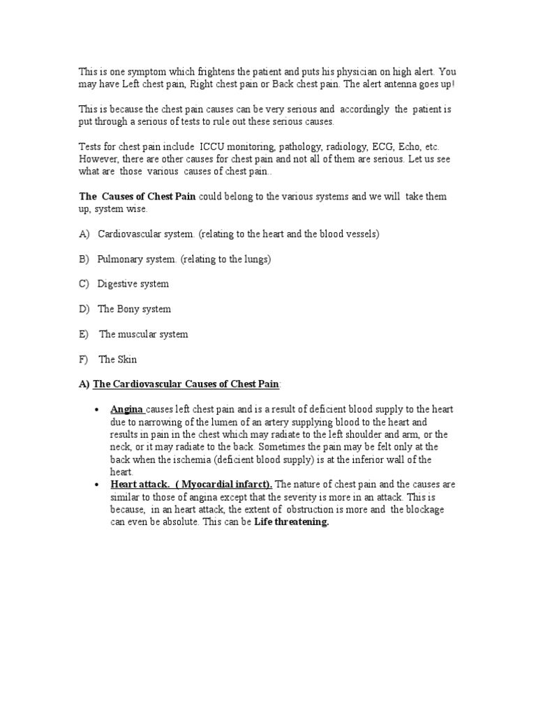 Chest Paint | PDF | Angina Pectoris | Thorax