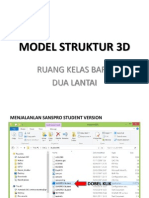 Model Struktur 3d RKB 2 Lantai Sanspro