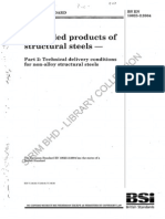 BS en 10025-2 - 2004 Hot Rolled Products of Structural Steels - Part 2 Tech Delivery Conditions For Non-Alloy Structural Steels