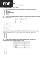 Banco de Questões - Probabilidade e Estatística (com gabarito)