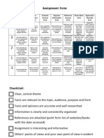 Research Project Rubric