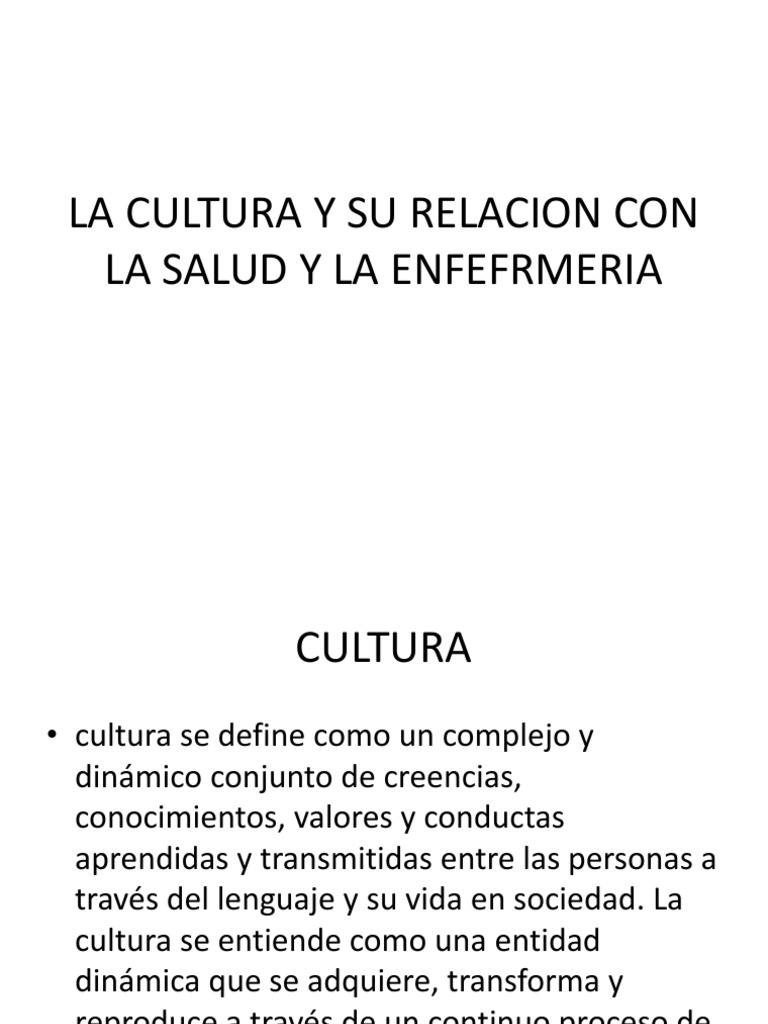 Cultura y su impacto en la salud | PDF | Sociedad | Comportamiento