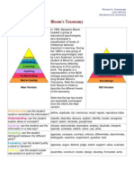 Blooms Taxonomy Old New Version