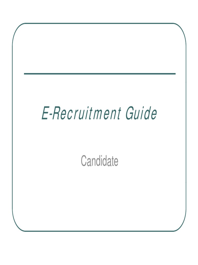 E-Recruitment Process Overview | PDF | Career & Growth