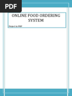 Online Food Ordering System