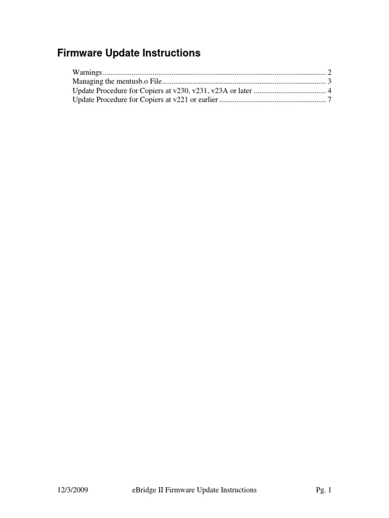 eBridge II Firmware Update Guide | PDF | Usb Flash Drive | Read Only Memory