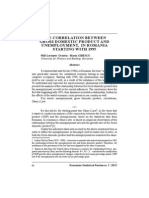 The Correlation Between Gross Domestic Product and Unemployment, in Romania Starting With 1995