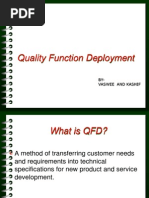 Quality Function Deployment