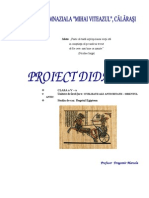 Proiect Didactic Egiptul Antic Mod