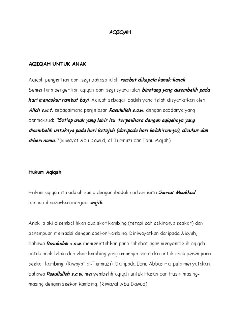 Aqiqah Pdf