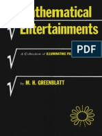 M. H. Greenblatt Mathematical Entertainments a Collection of Illuminating Puzzles, New and Old 1965