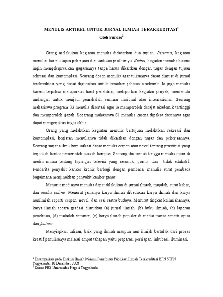 Artikel Jurnal Ilmiah