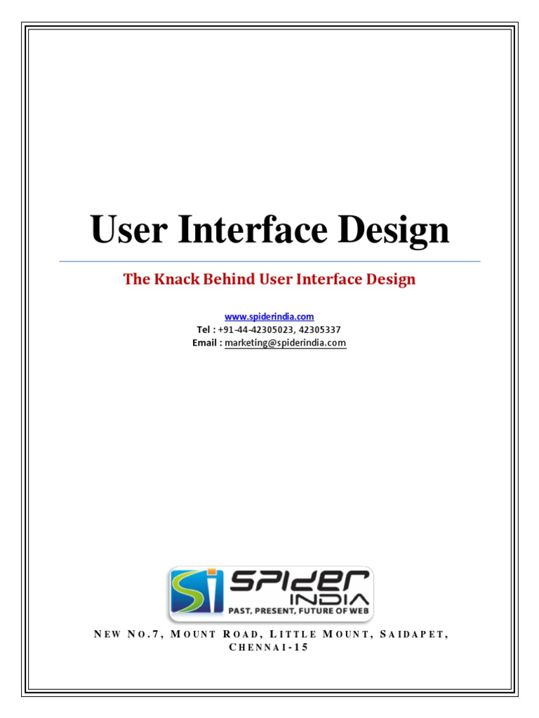 User Interface Design PDF Document sites  Page