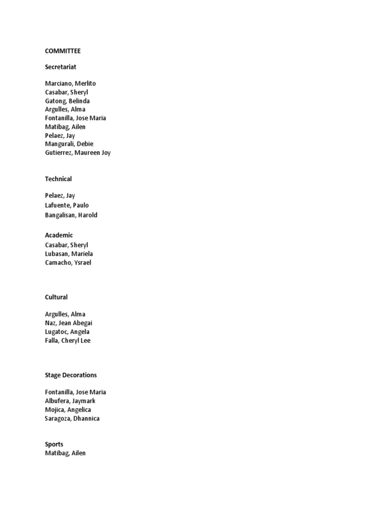 Committee Member Roles and Responsibilities | PDF