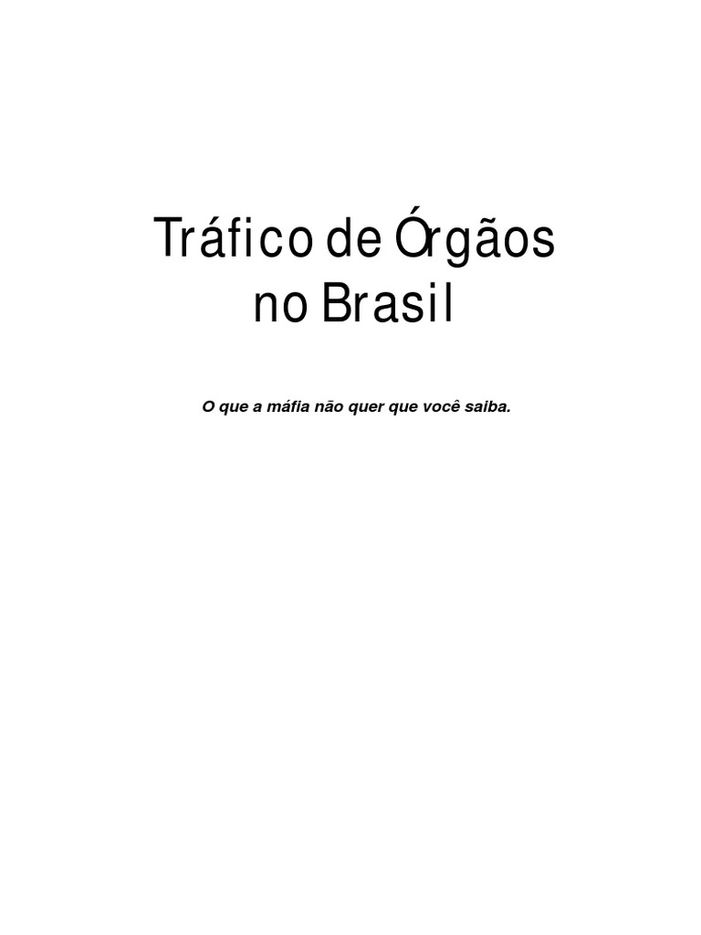 Trafico de Orgaos No Brasil PDF