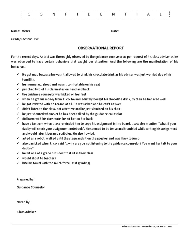 Observational Report | PDF