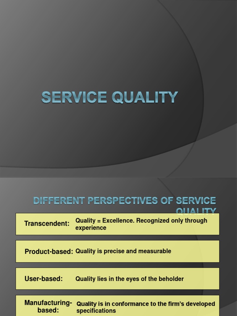 Understanding Service Quality Dimensions | PDF | Profit (Accounting ...
