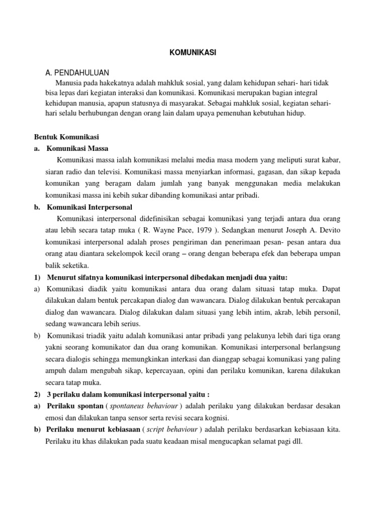 Bentuk Komunikasi Dalam Praktik Kebidanan