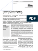 Evaluation of Health Information Systems Problems and Challenges Ammenwerth 2003