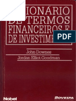 Dicionario Termos Financeiros Investimento
