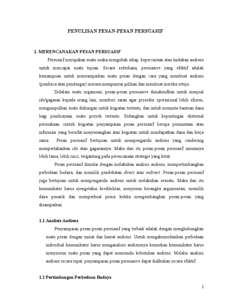 Penulisan Pesan Persuasif