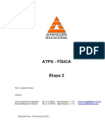 ATPS FÍSICA - ETAPA 2