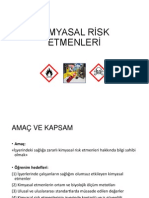 Kimyasal Risk Etmenleri1 Tasarım - 2