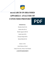 Research On Branded Apparels