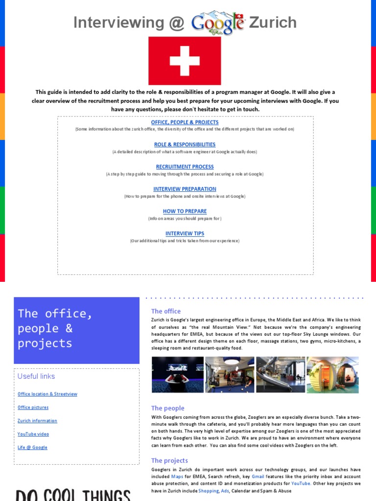 Program Manager Guide for Google Zurich | PDF | Google | Leadership