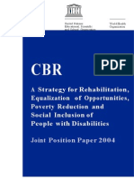 CBR Strategy for Rehabilitation, Equal Opportunities and Social Inclusion