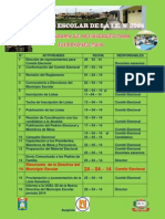 Cronograma de Actividades Para Elecciones de Municipio Escolar Del i.e. 2024 - 2014