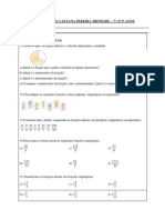 Atividades para 7º Anos REFORÇO MATEMATICA 2014