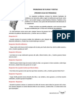 Problemas Suma y Resta Primer Ciclo Gusanos de Seda PDF