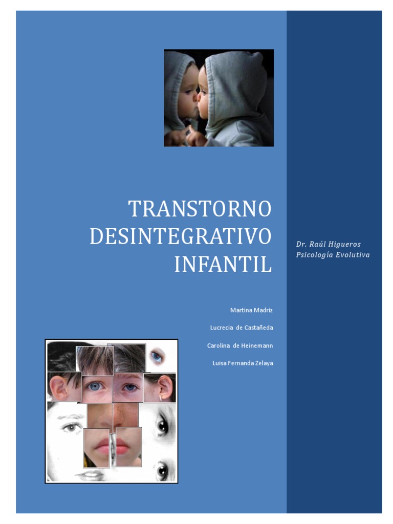 Transtorno Desintegrativo Infantil Corregido | PDF | Trastornos ...